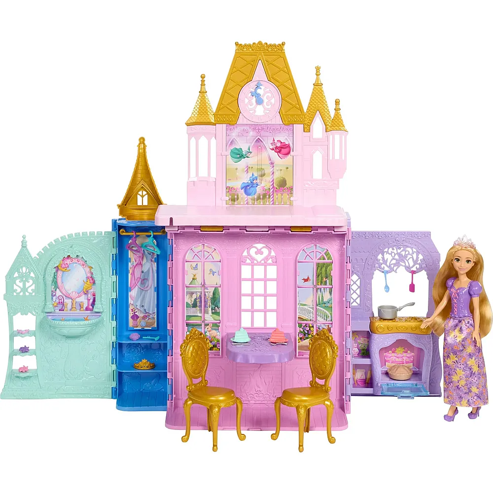 Mattel Disney Princess Faltbares Schloss Spielset mit Rapunzel