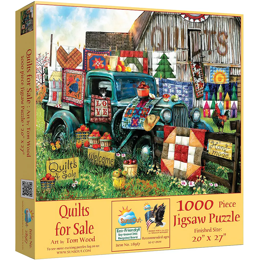SunsOut Puzzle Tom Wood Quilts for Sale 1000Teile