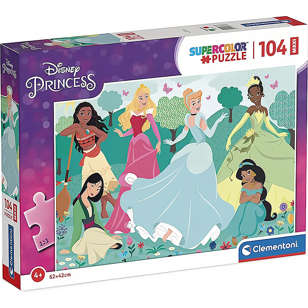 Clementoni Puzzle Supercolor Maxi Disney Princess 104XXL