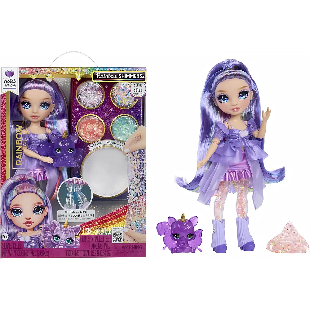 MGA Rainbow High Shimmers with Slime - Violet
