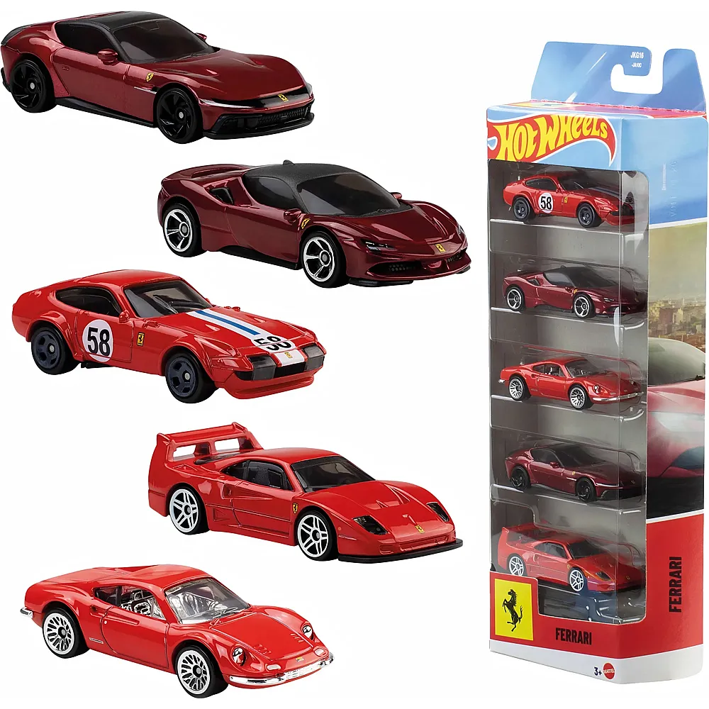 Hot Wheels HW Ferrari 5er-Pack