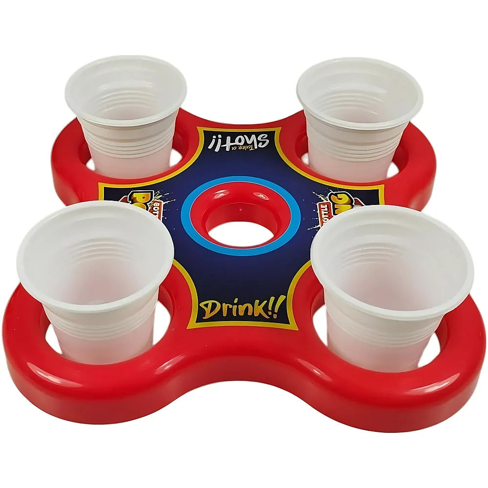 Toi-Toys Brettspiel Pong Hero mit 4 Bechern und 4 Bechern