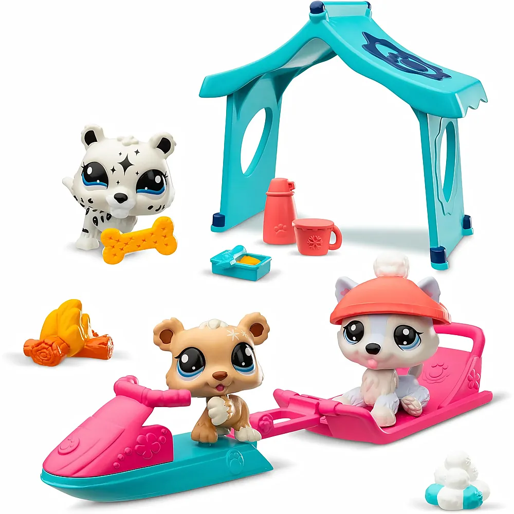 Littlest Pet Shop New Snowy Day Theme Play Pack