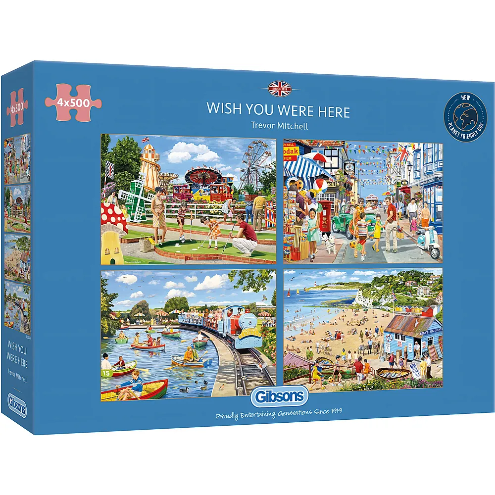 Gibsons Puzzle Trevor Mitchell 4in1 Wish You Were Here - 500 Teile