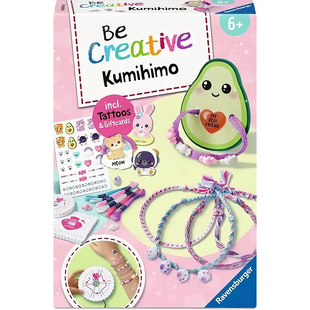 Ravensburger BeCreative Freundschaftsb�ndchen Kumihimo & Tattoos Kawaii