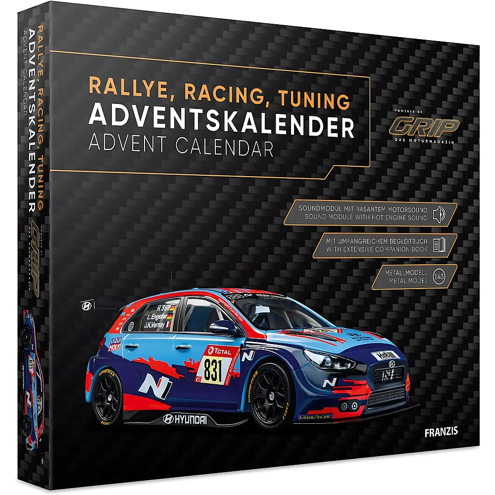 Franzis Modellfahrzeug Adventskalender Rallye, Racing, Tuning