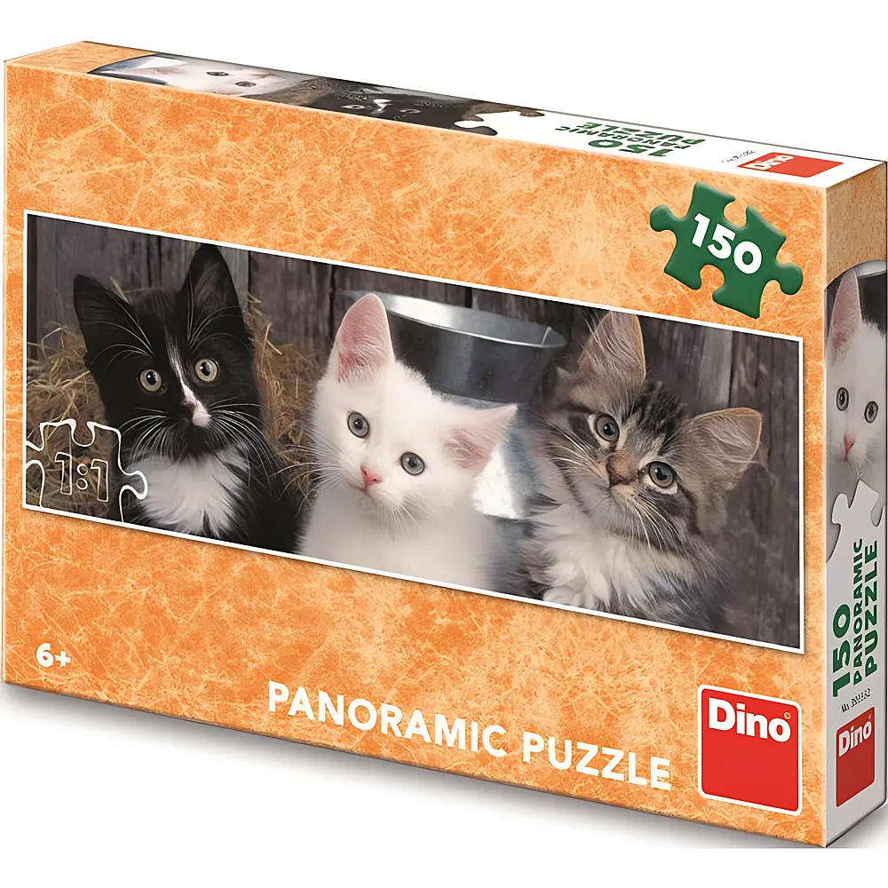 Dino Puzzle Panorama Drei K�tzchen - 150 Teile