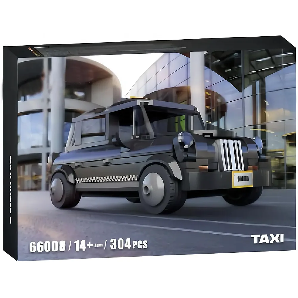 Brigamo Bausteine Auto London Cab Taxi, 304 Klemmbausteine