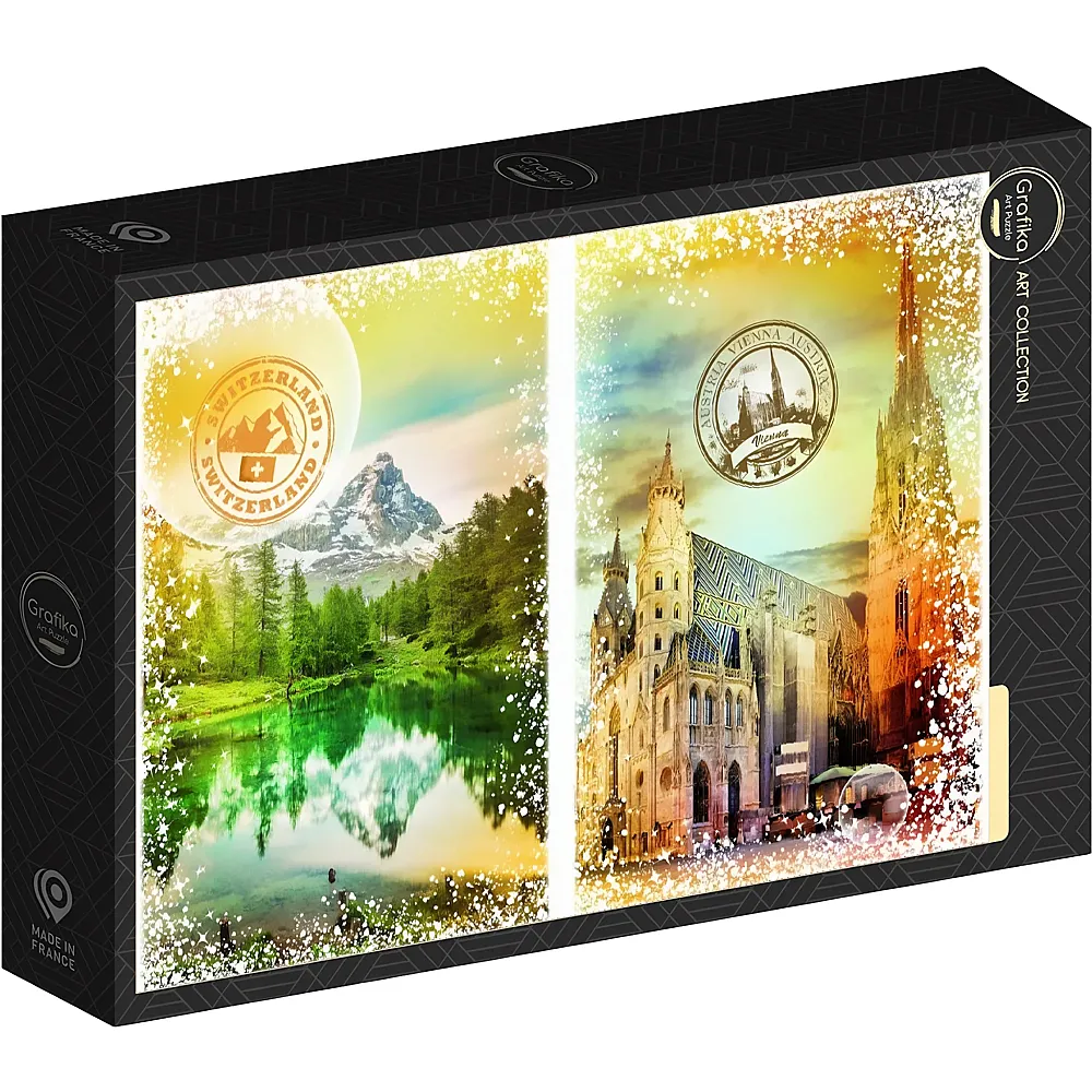 Grafika Puzzle Art Collection Travel around the World - Austria and Switzerland - 1000 Teile