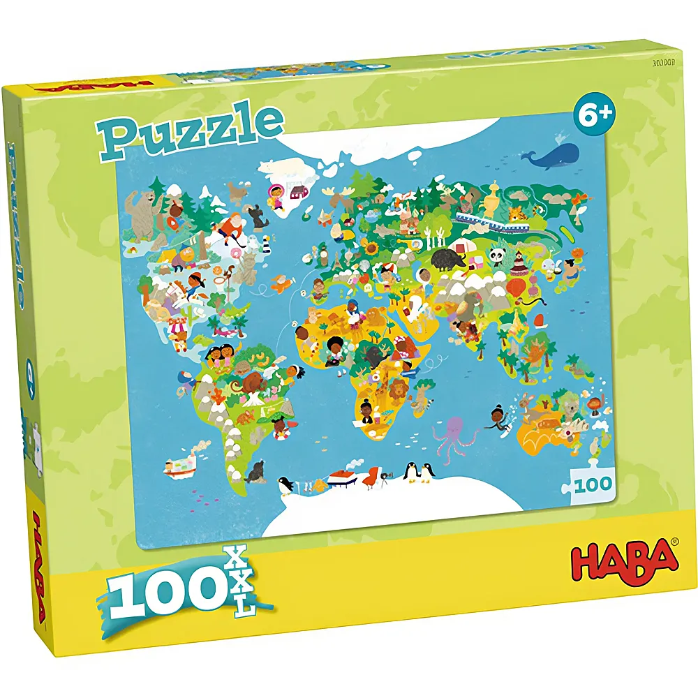 HABA Puzzle Weltkarte 100Teile