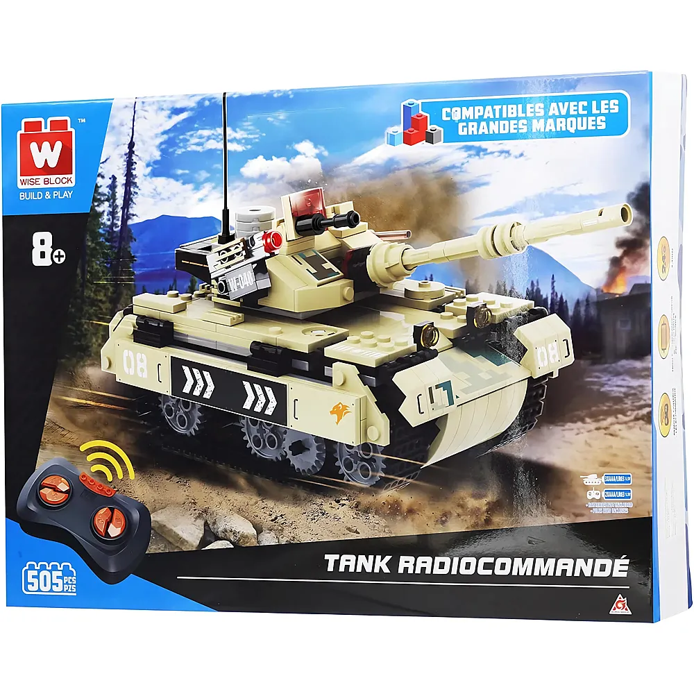 Alpha Toys Wise Block Ferngesteuerter Panzer - 505 Teile