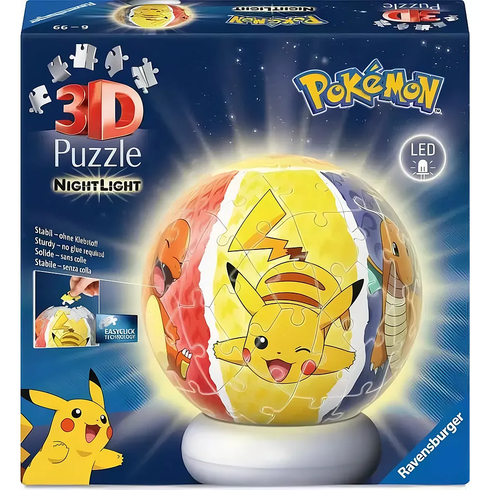 Ravensburger Puzzleball Nachtlicht Pok�mon 72Teile