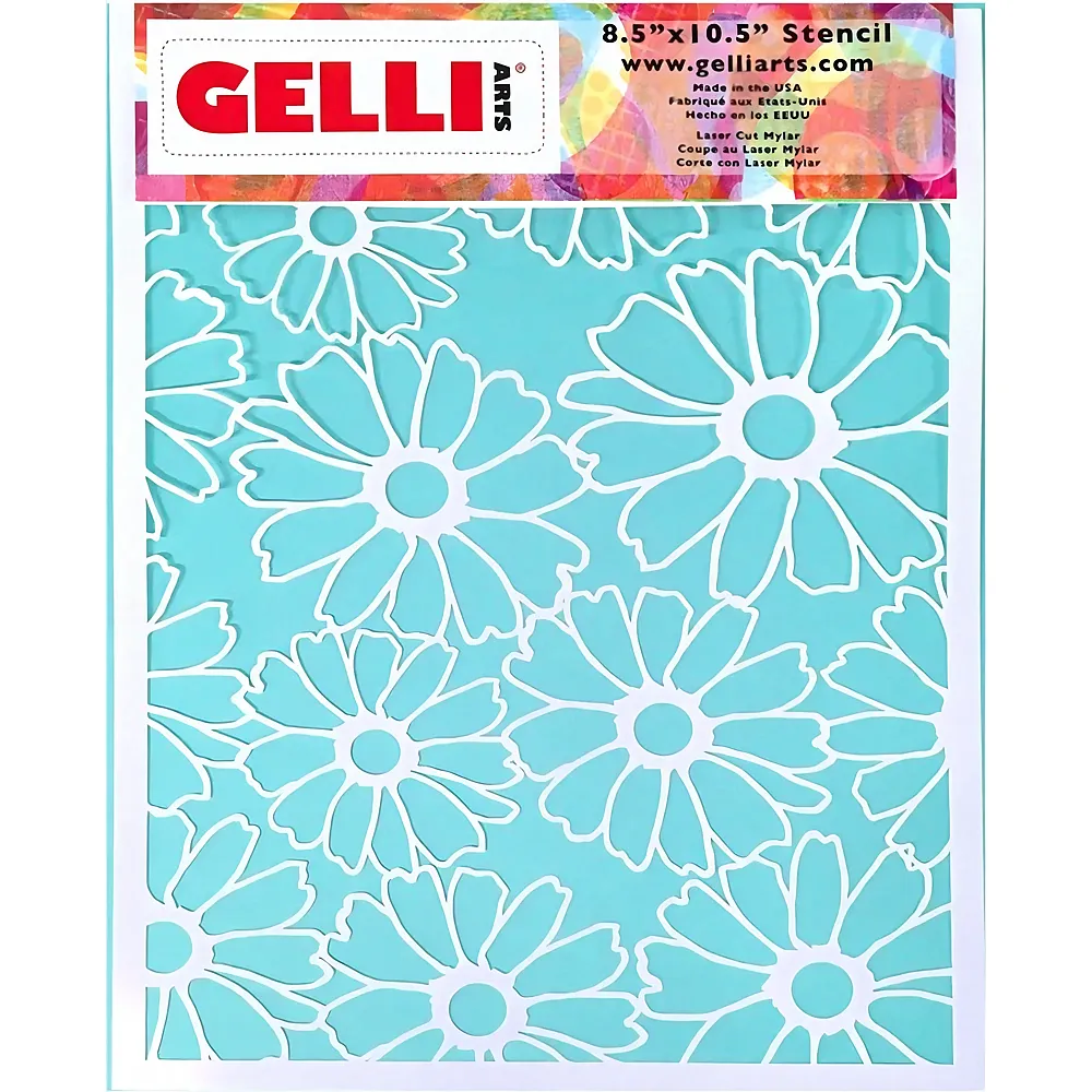 Gelli Arts Gelli Plate - Motiv-schablonen Flower 12.7 X 17.8cm - Suche