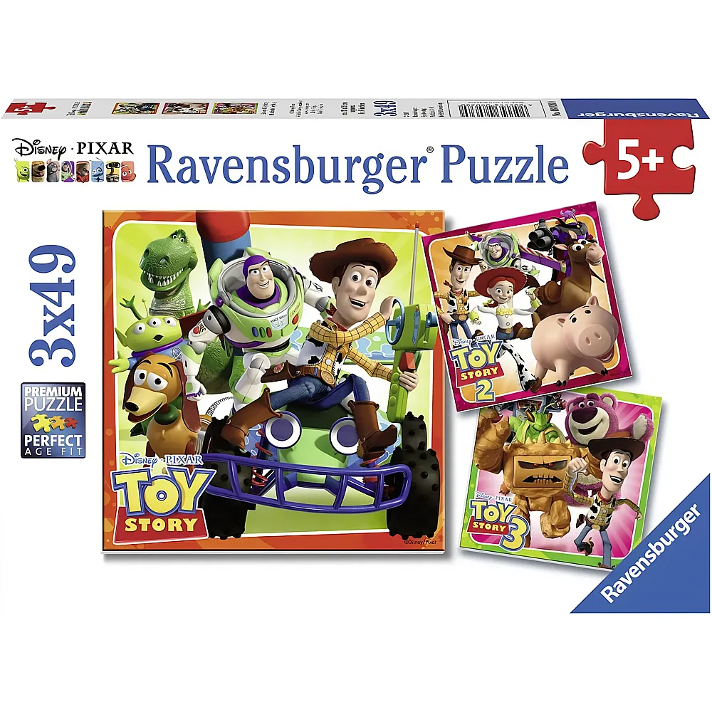 Ravensburger Puzzle 3in1 Disney Pixar Toy Story - 49 Teile