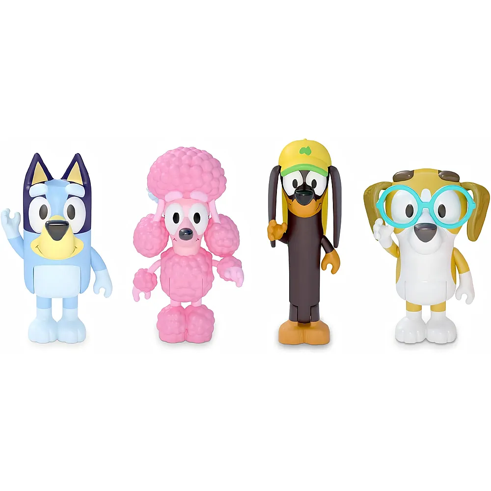 Giochi Preziosi Set mit 4 beweglichen Bluey Figuren