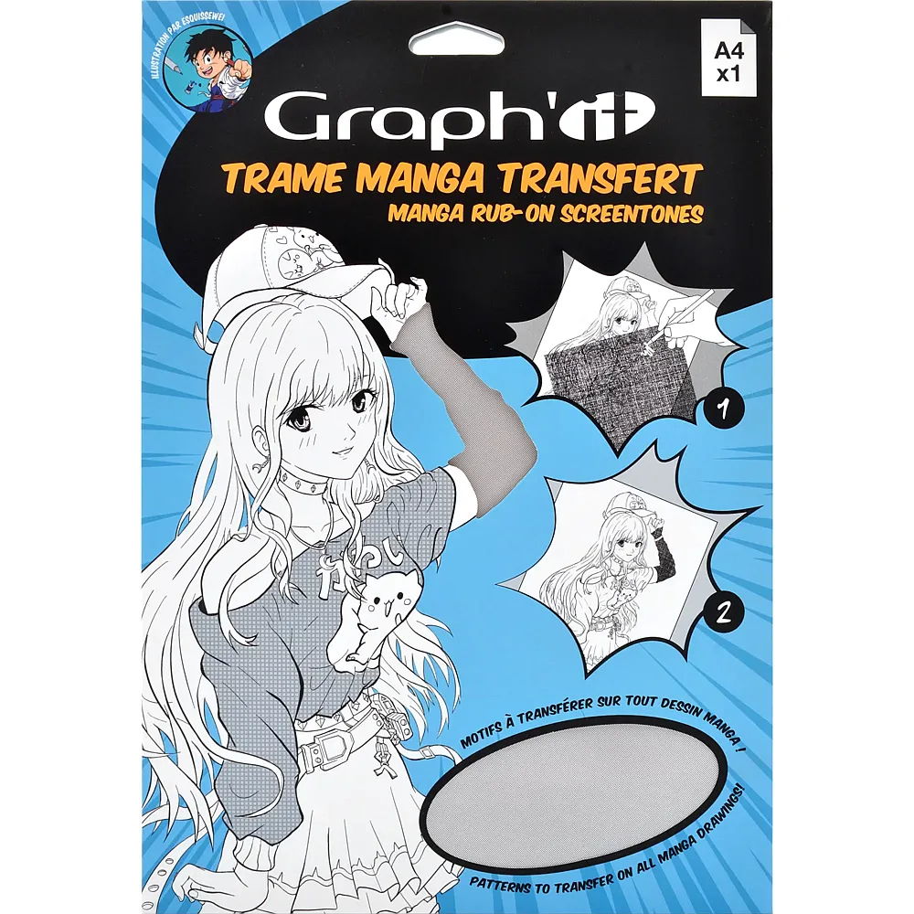Graph'it Trame Transfer Manga Ombres Claires A4