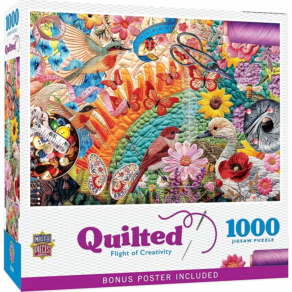 Master Pieces Puzzle Quilted Kreativit�t im Flug - 1000 Teile