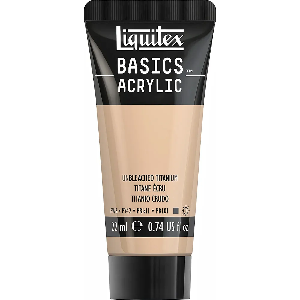 Liquitex Lqx Basics Acrylfarbe 22ml Tube Ungebleichtes Titan - Suche