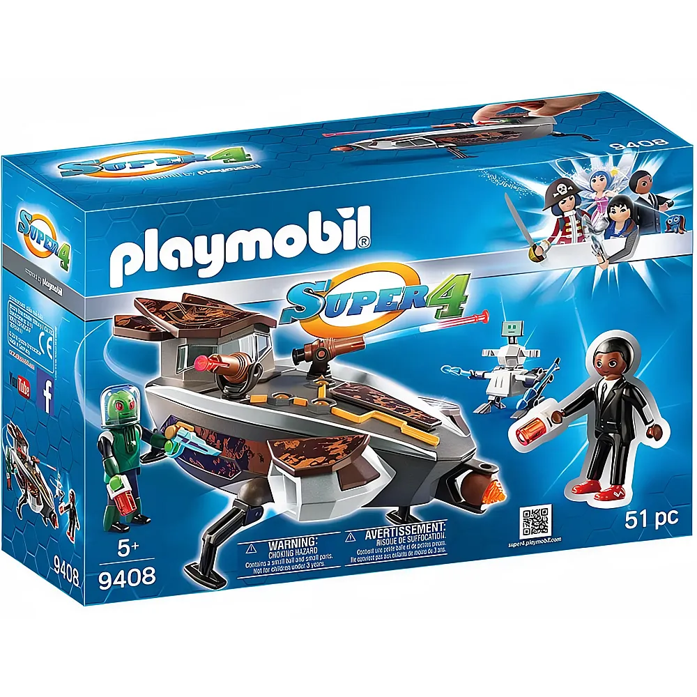PLAYMOBIL Super4 Sykronischer Raumgleiter mit Gene 9408