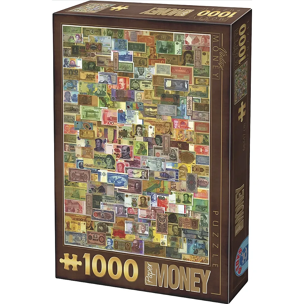 meinspielzeug - DToys Puzzle Vintage Collage - Banknoten 1000Teile | Puzzle 1000 Teile