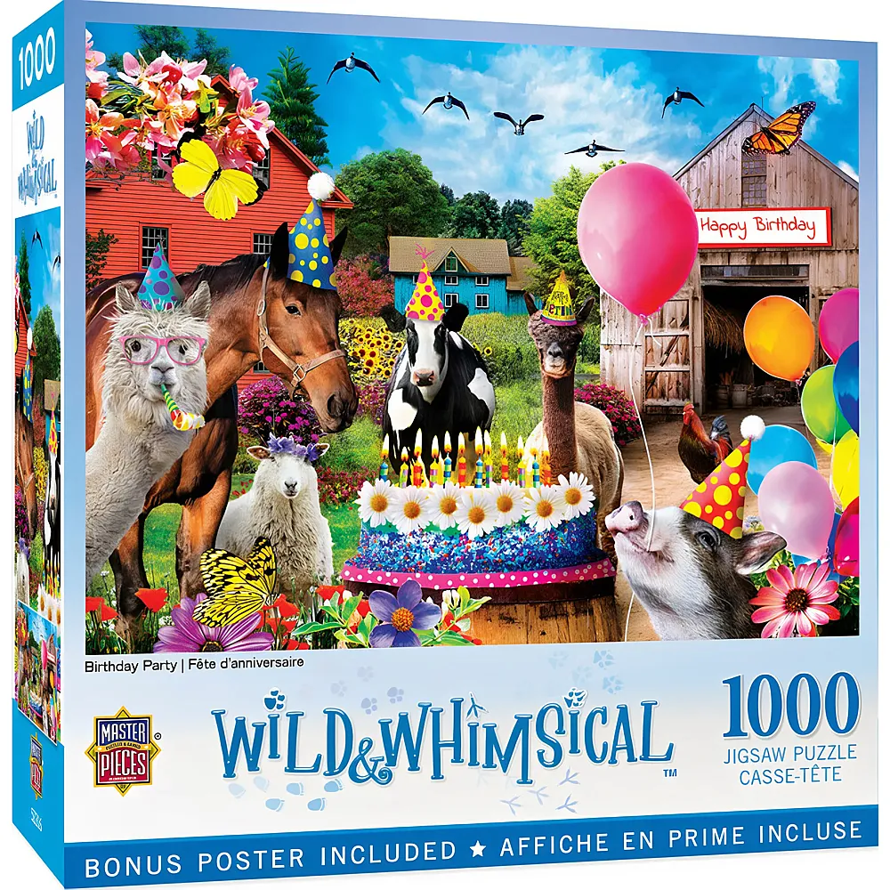 Master Pieces Puzzle Wild & Whimsical Birthday Party - 1000 Teile