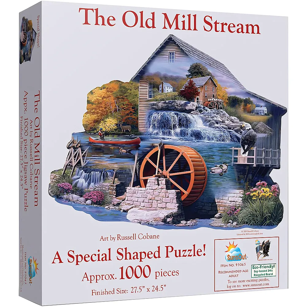 SunsOut Puzzle Russell Cobane The Old Mill Stream - 1000 Teile