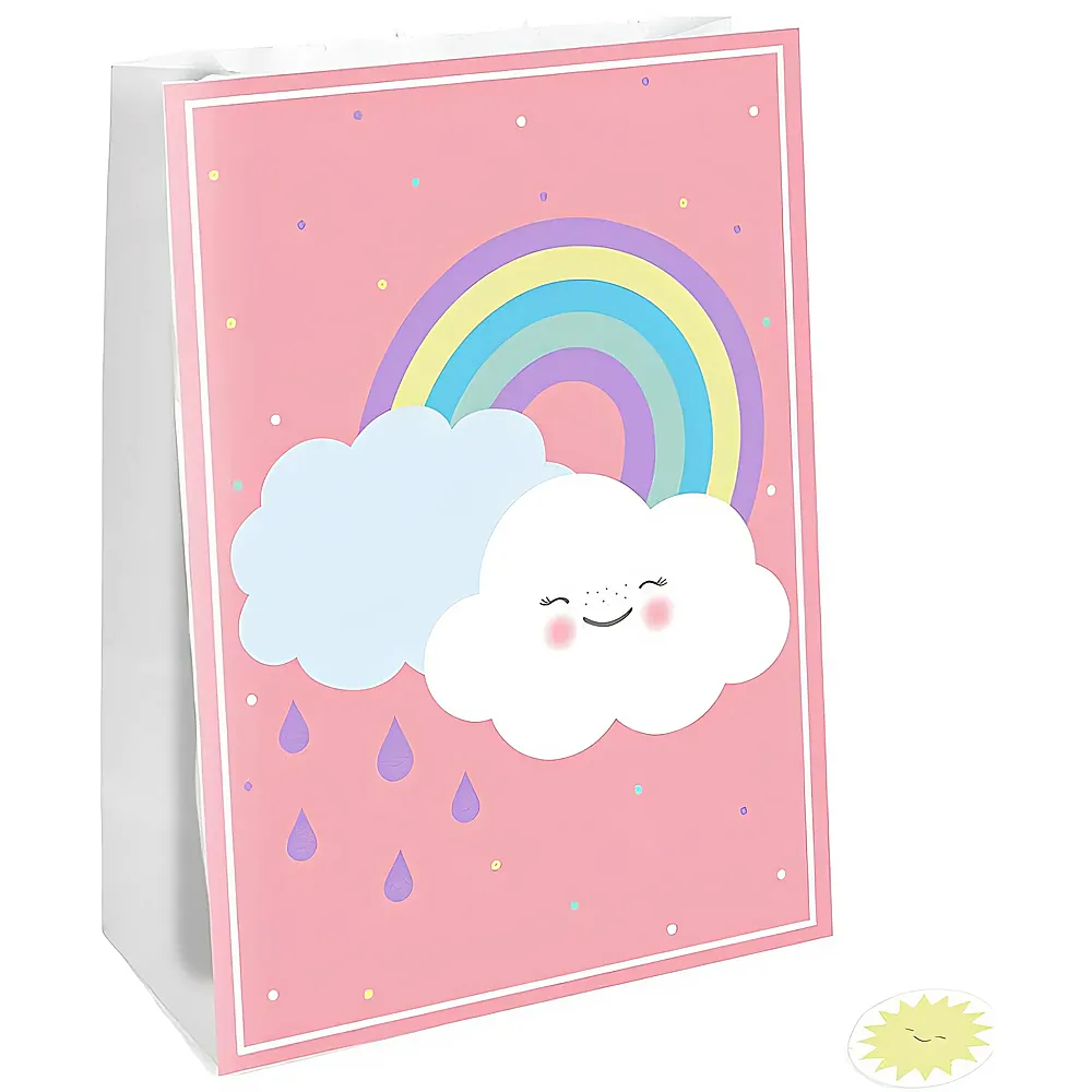 Amscan Papiertten Rainbow & Cloud 4Teile | Kindergeburtstag