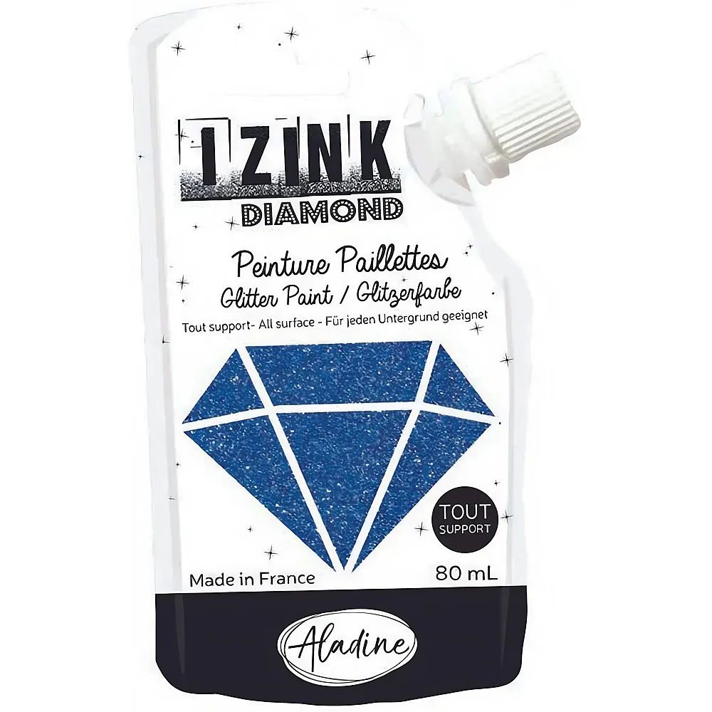 Aladine Izink Diamond Blau Azur - 80 ml | Farbe & Kreide