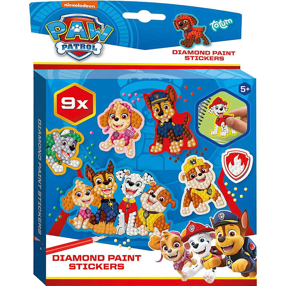 Totum Paw Patrol Diamant-Malerei-Aufkleber-Bastelset - Diamond Painting