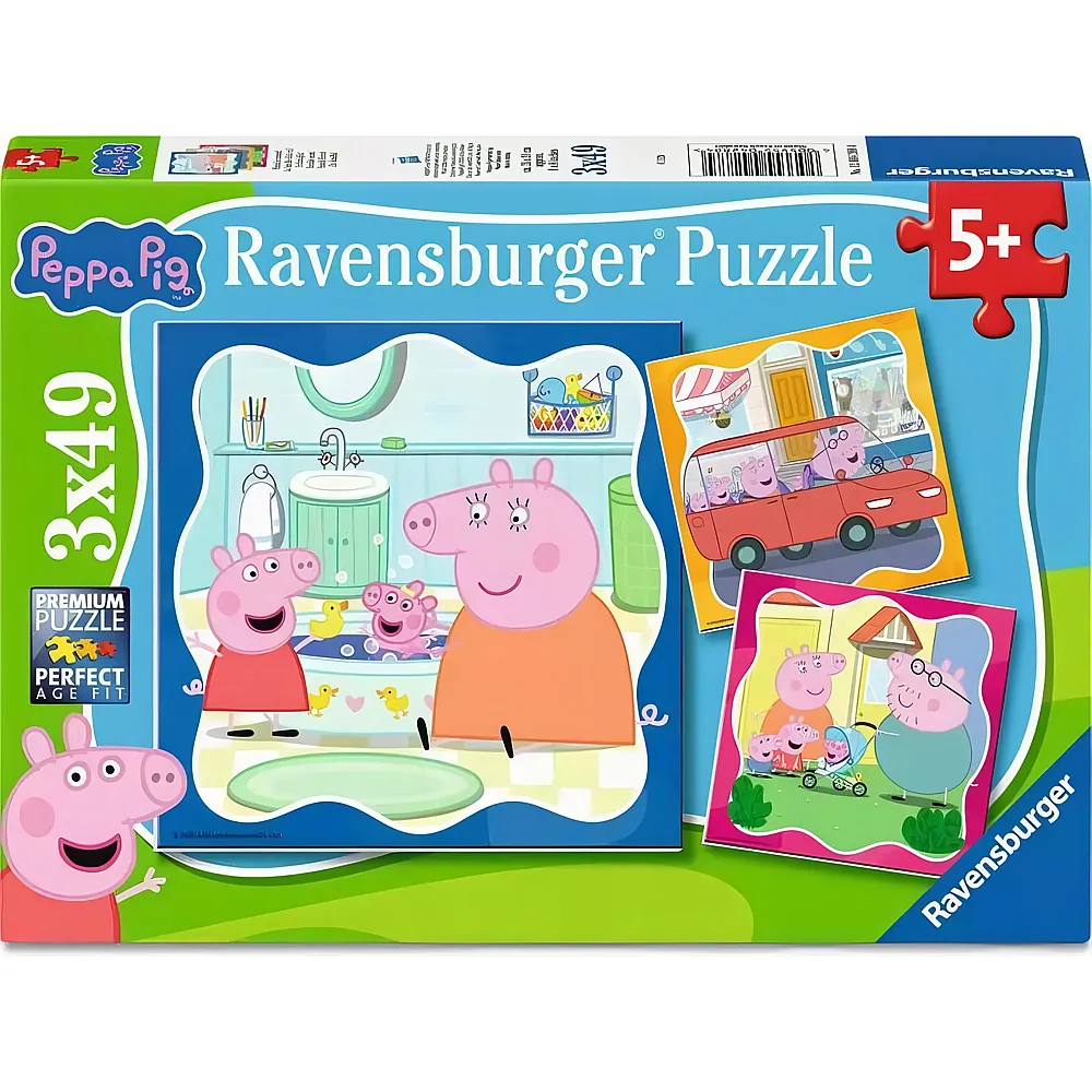 Ravensburger Puzzle 3in1 Peppa Pig 49Teile