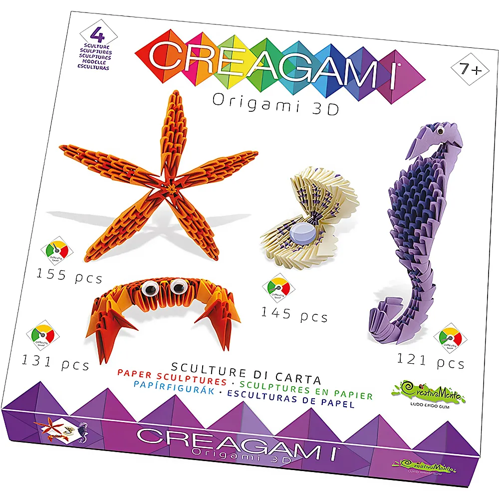 Creagami Origami 3D 4er Set Meerestiere 552Teile
