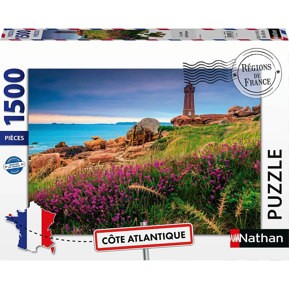 Nathan Puzzle R�gion de France Atlantikk�ste - 1500 Teile