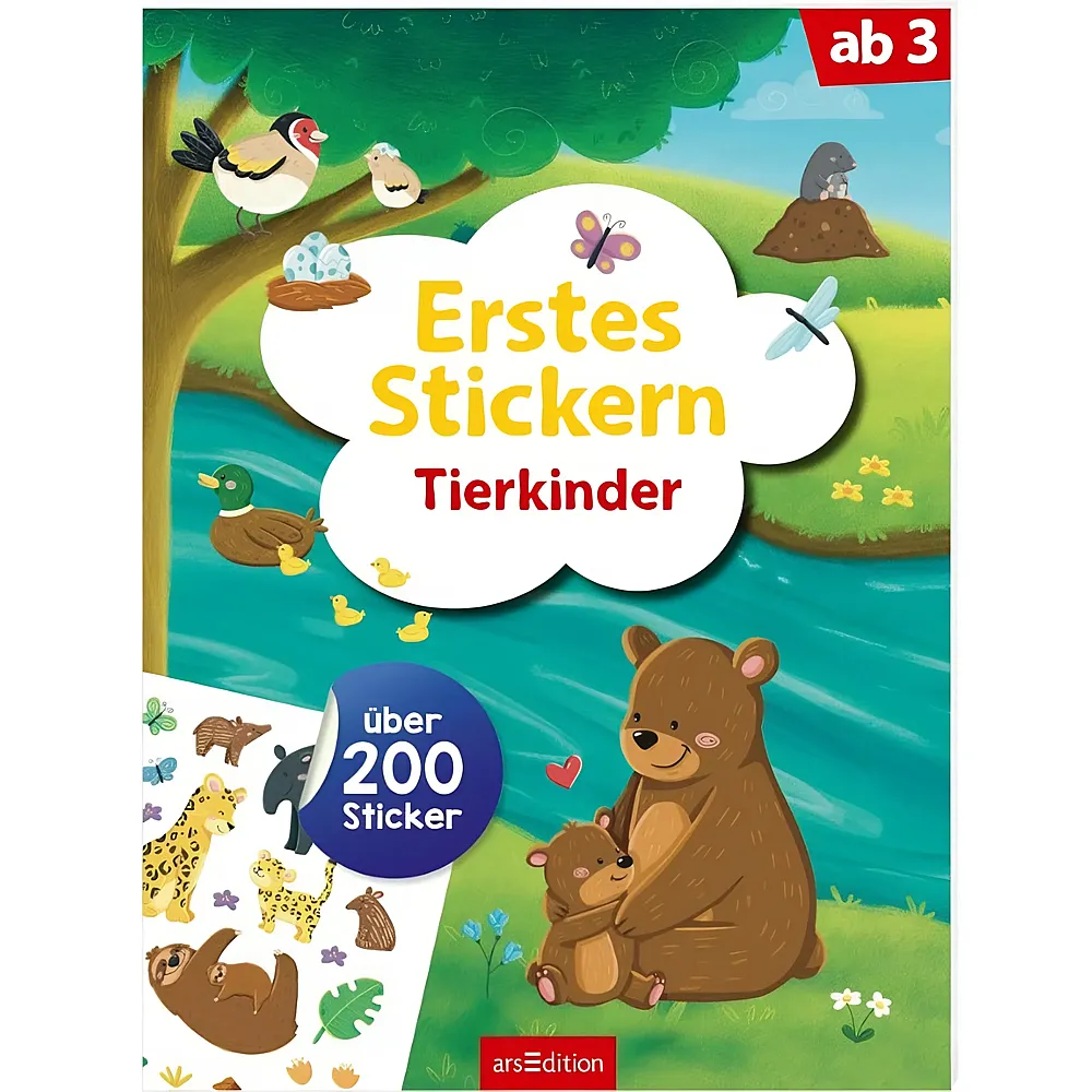 ars Edition Erstes Stickern: Tierkinder