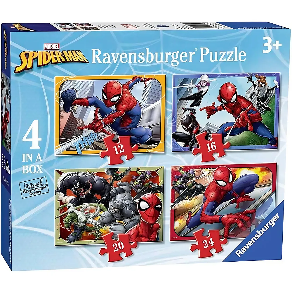 Ravensburger Puzzle 4in1 Marvel Spiderman 12-24