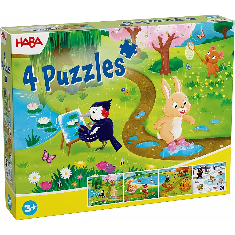 meinspielzeug - HABA Puzzle Die 4 Jahreszeiten - 24 Teile | Puzzle 10-104 Teile