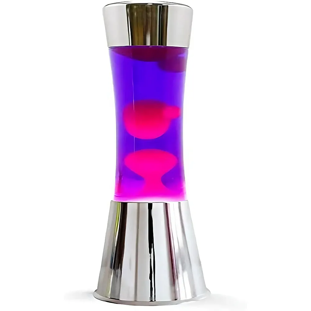 meinspielzeug - i-total Fl�ssige Lavalampe Lila Rosa Gravity Silber - 40 cm | Nachtlichter & Lampen