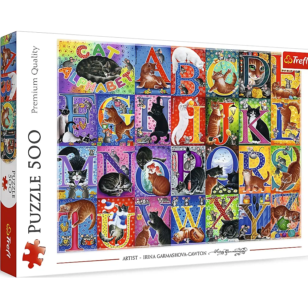 Trefl Puzzle Katzen-Alphabet 500Teile