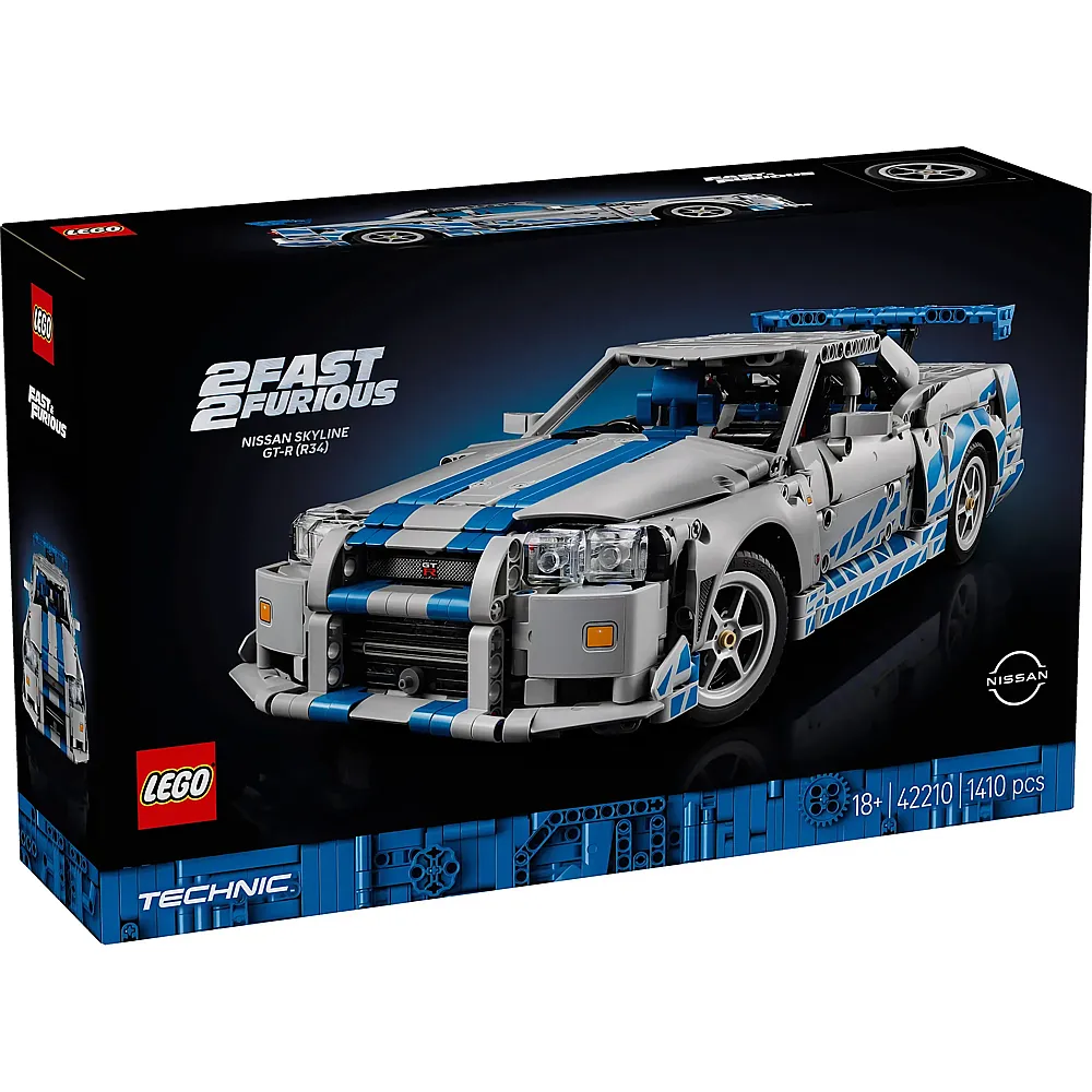 LEGO Technic Fast & Furious Nissan Skyline GT-R R34 Flitzer 42210