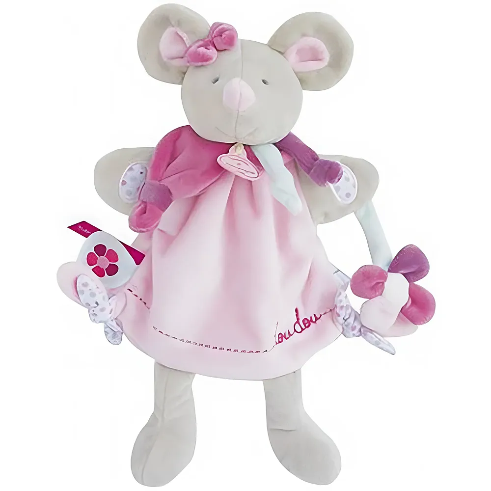 meinspielzeug - Doudou et Compagnie Handpuppe Maus Pearly - 28 cm | Handpuppen