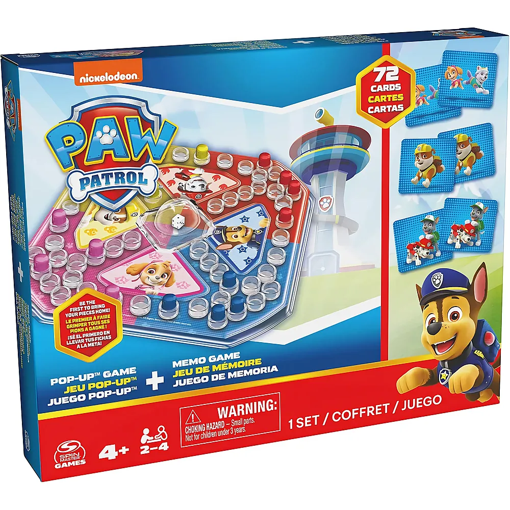 Spin Master Games Paw Patrol Pop-up- und Memory-Spielepaket - Deutsch