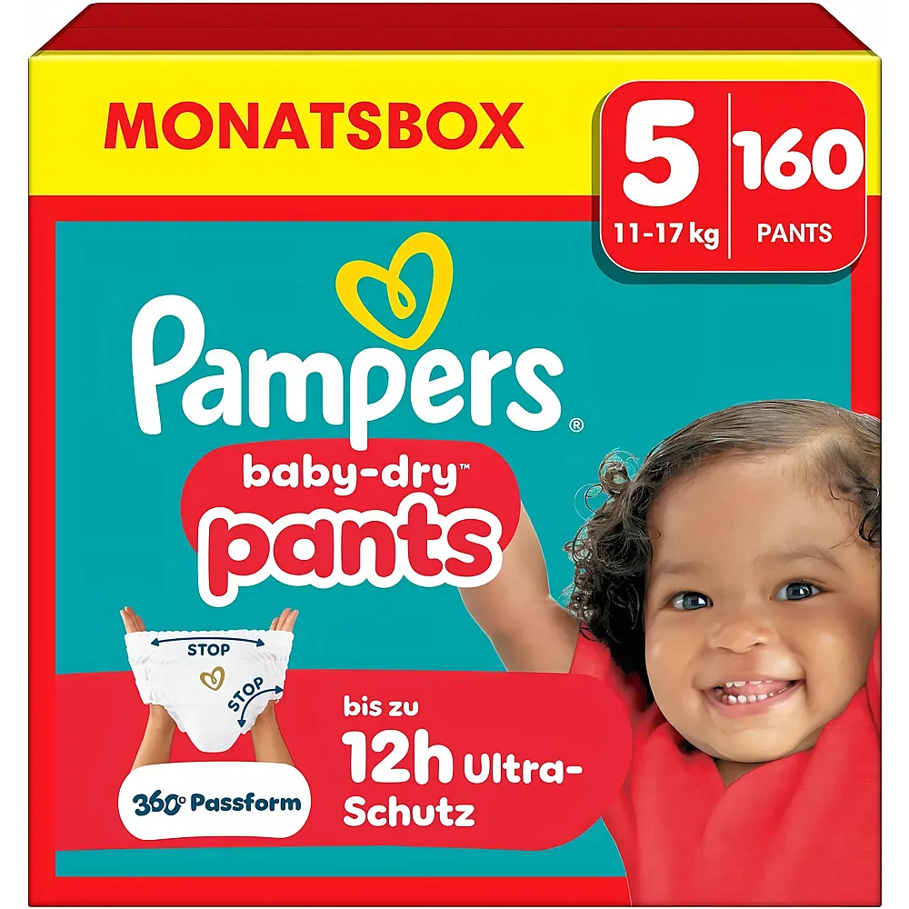 meinspielzeug - Pampers Baby-Dry Pants Gr.5 Junior 160Teile | Wickeln