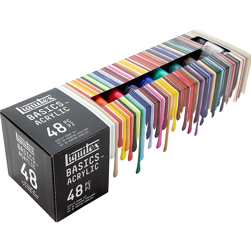Liquitex Lqx Basics Acrylfarbe Set 48 X 22ml Tuben - Suche