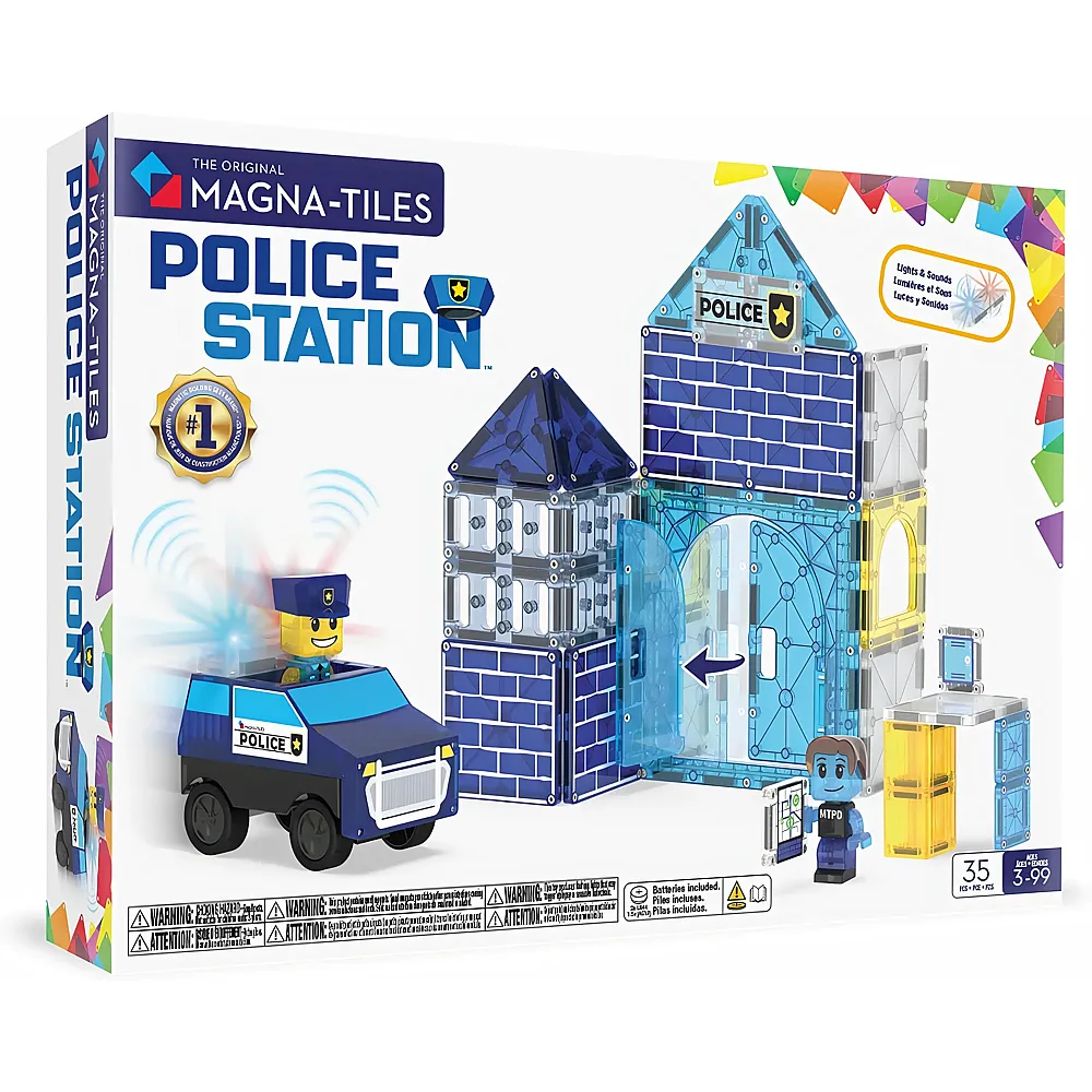 Magna-Tiles Polizeistation - 35 Teile