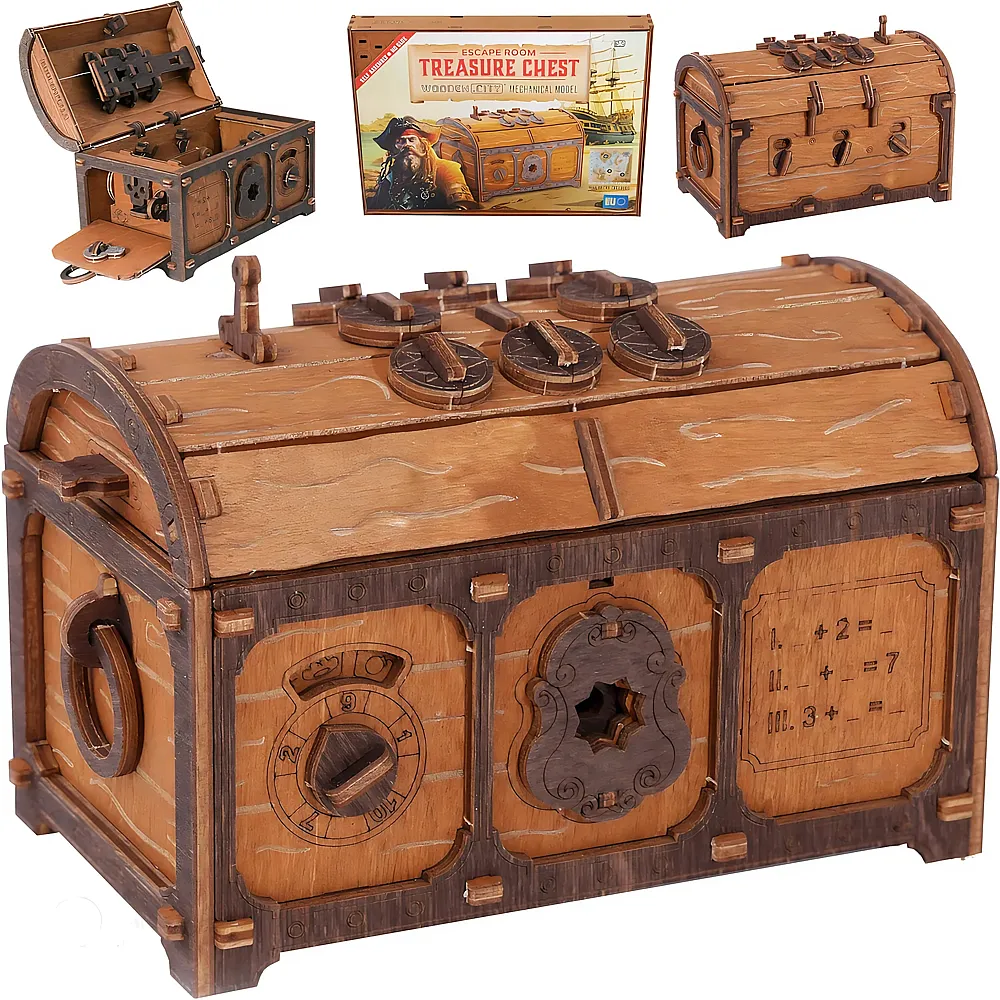 Wooden City 3D Treasure Chest Escape Room 165Teile