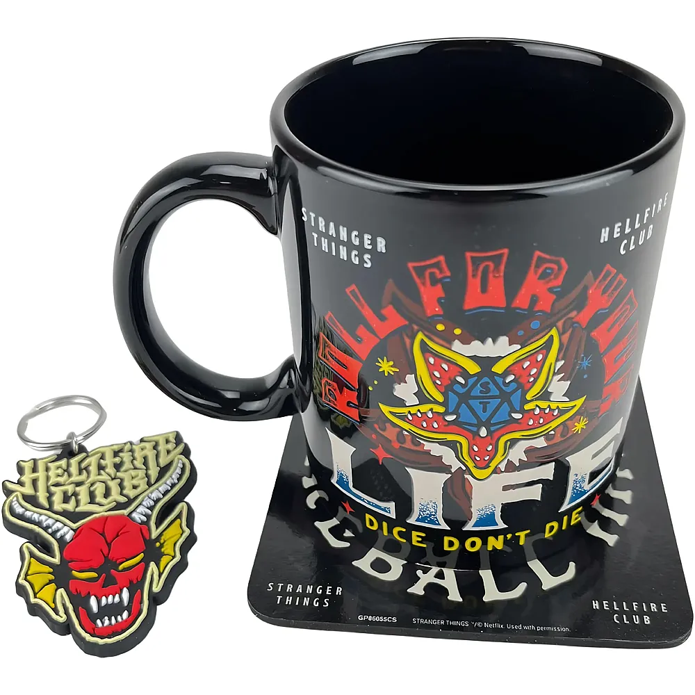 Pyramid Stranger Things Geschenk-Set mit Tasse, Untersetzer und Schl�sselanh�nger