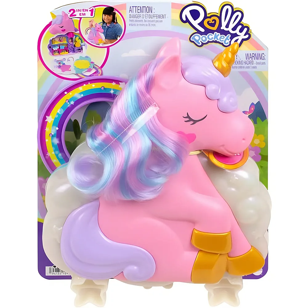 Polly Pocket Einhorn Haarspiel Schatulle