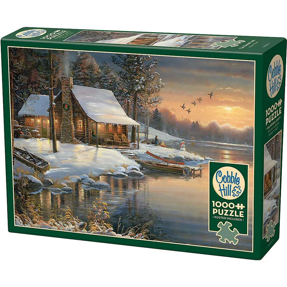 Cobble Hill Puzzle Blockh�tte im Winter - 1000 Teile