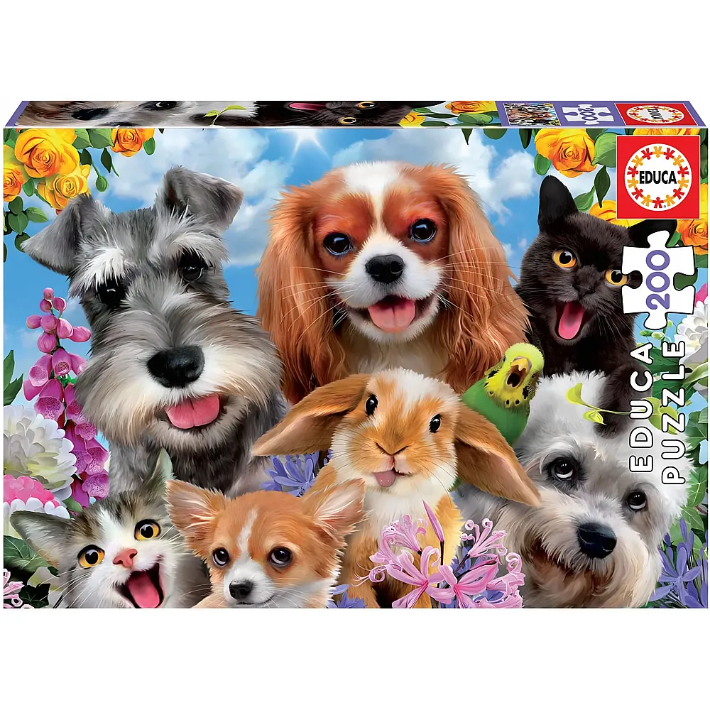 Educa Puzzle Selfie Pet Parade - 200 Teile