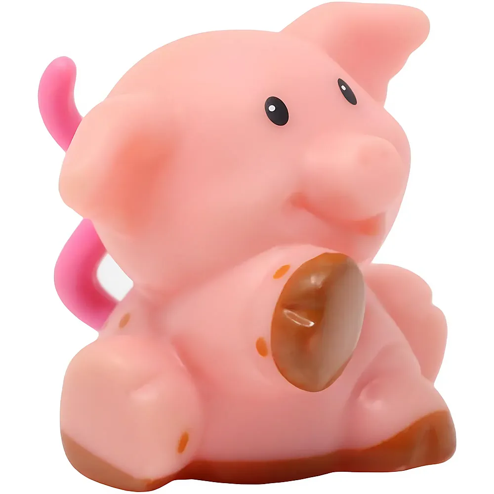 Fisher-Price Ersatzteil f�r Sammlerst�ck Little People Touch & Feel Farm Spielset K0104 - Ersatz Pink Pig Figur mit lockigem