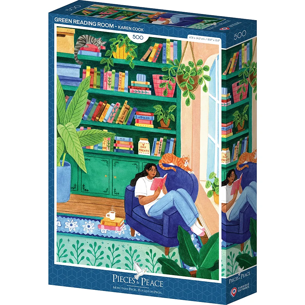Pieces & Peace Puzzle Karen Cook Gr�ner Lesesaal - 500 Teile